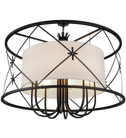 2nd Ave Lighting Penelope 60" Wide 8 LT Pendant in Satin Black