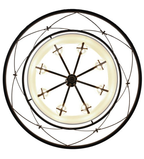 2nd Ave Lighting Penelope 60" Wide 8 LT Pendant in Satin Black