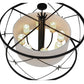 2nd Ave Lighting Penelope 60" Wide 8 LT Pendant in Satin Black