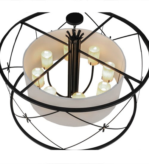 2nd Ave Lighting Penelope 60" Wide 8 LT Pendant in Satin Black