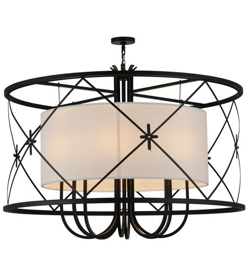 2nd Ave Lighting Penelope 60" Wide 8 LT Pendant in Satin Black