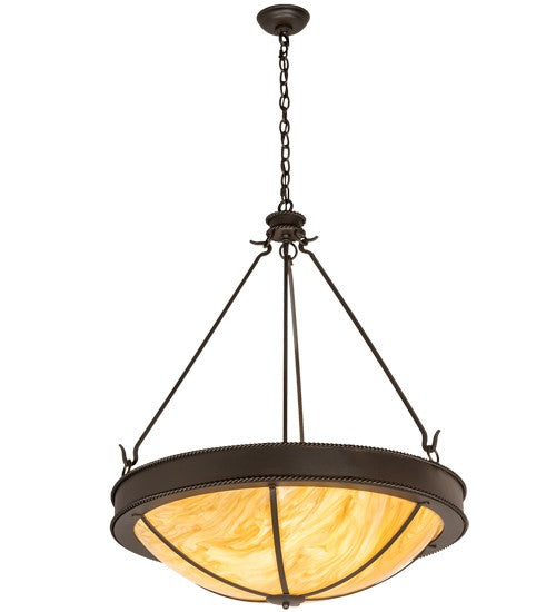 2nd Ave Lighting Phoebus 32" Inverted Pendant in Wrought Iron Finish