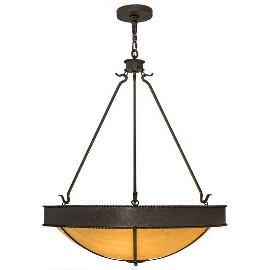 2nd Ave Lighting Phoebus 32" Tawnyrock Idalight Lens Copper Rust Inverted Pendant Light