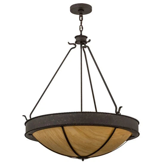 2nd Ave Lighting Phoebus 32" Tawnyrock Idalight Lens Copper Rust Inverted Pendant Light
