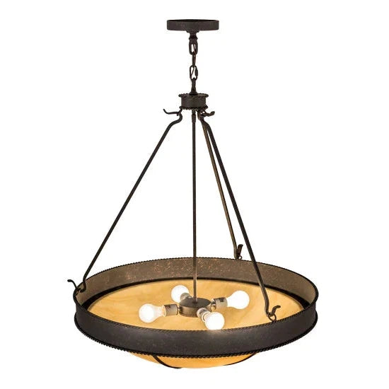 2nd Ave Lighting Phoebus 32" Tawnyrock Idalight Lens Copper Rust Inverted Pendant Light