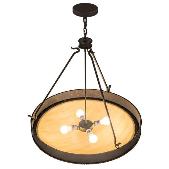 2nd Ave Lighting Phoebus 32" Tawnyrock Idalight Lens Copper Rust Inverted Pendant Light