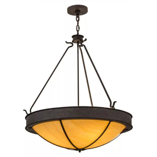 2nd Ave Lighting Phoebus 32" Tawnyrock Idalight Lens Copper Rust Inverted Pendant Light