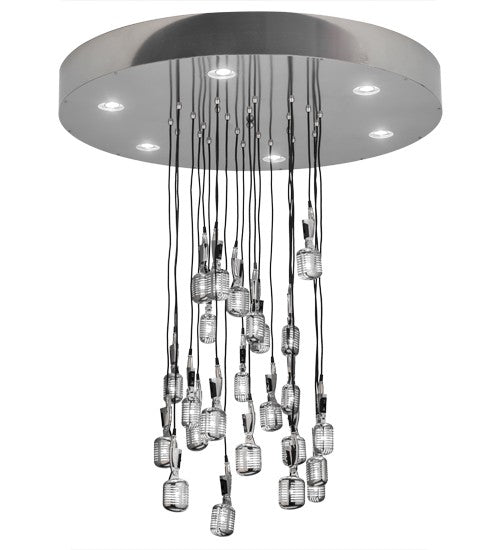 2nd Ave Lighting Phonic 48" Wide 24 LT Cascading Pendant in Chrome Finish