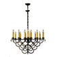 2nd Ave Lighting Picadilly 71" 23-Light E26 Base Antique Copper Oblong Chandelier