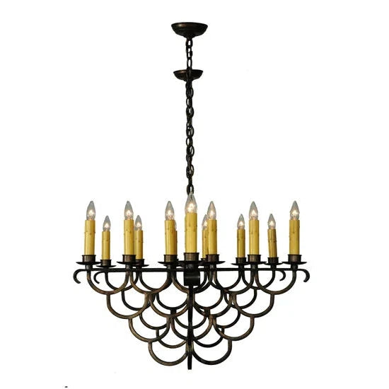 2nd Ave Lighting Picadilly 71" 23-Light E26 Base Antique Copper Oblong Chandelier