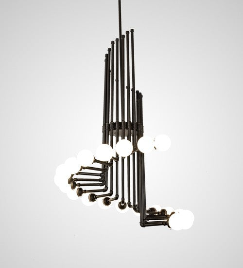 2nd Ave Lighting PipeDream 50" Wide Chandelier in Oil Rubbed Bronze Finish