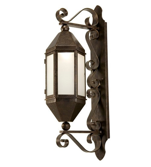 2nd Ave Lighting Plaza Lantern 10" Wide Wall Sconce in Smoke Finish