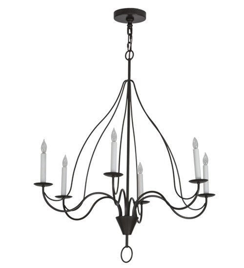 2nd Ave Lighting Polonaise 36" Wide 6 LT Chandelier in Timeless Bronze Finish
