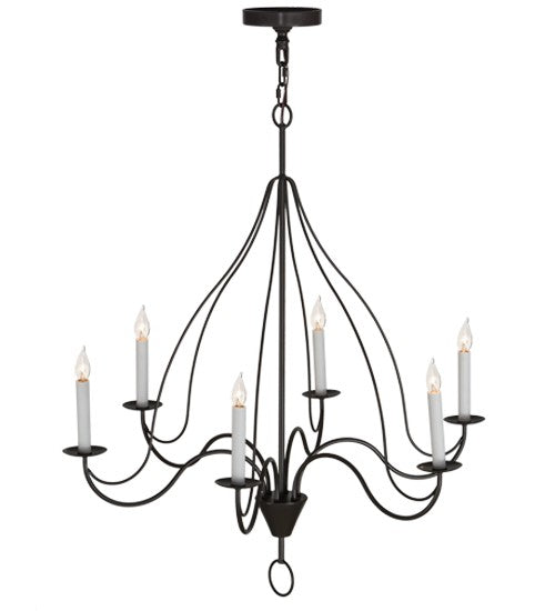 2nd Ave Lighting Polonaise 36" Wide 6 LT Chandelier in Timeless Bronze Finish