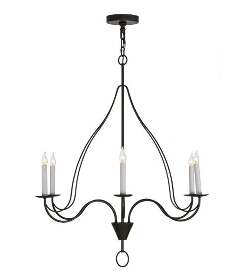 2nd Ave Lighting Polonaise 36" Wide 6 LT Chandelier in Timeless Bronze Finish