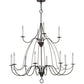 2nd Ave Lighting Polonaise 48" Wide 12 LT Two Tier Chandelier in Timeless Bronze