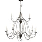 2nd Ave Lighting Polonaise 48" Wide 12 LT Two Tier Chandelier in Timeless Bronze