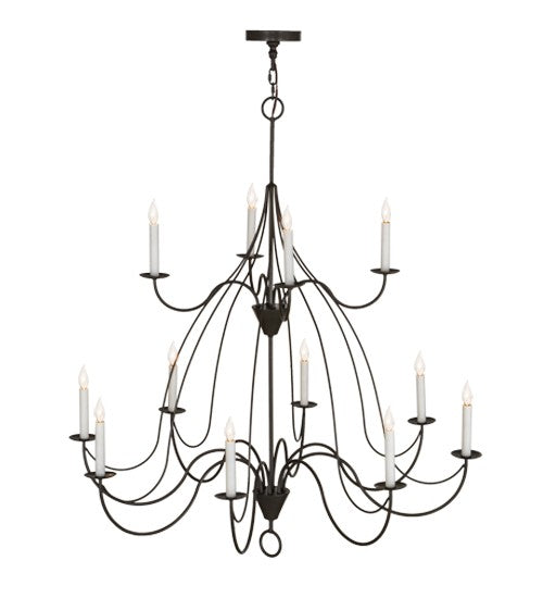 2nd Ave Lighting Polonaise 48" Wide 12 LT Two Tier Chandelier in Timeless Bronze