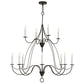 2nd Ave Lighting Polonaise 48" Wide 12 LT Two Tier Chandelier in Timeless Bronze