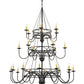 2nd Ave Lighting Polonella 48" Wide 18 Light Three Tier Chandelier in Antique Iron Gate Finish
