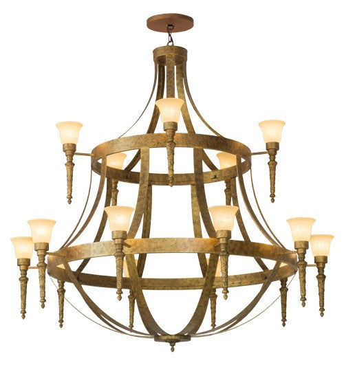 2nd Ave Lighting Pontoise 72" Wide 15 LT Chandelier in Autumn Leaf Finish