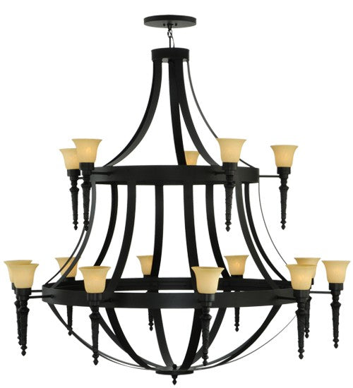 2nd Ave Lighting Pontoise 72" Wide 15 Light Chandelier in Blackwash Finish
