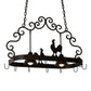 2nd Ave Lighting Poulet 32" Long 2 Light Pot Rack in Blackwash Finish