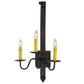 2nd Ave Lighting Primitive 15" 3 LT Wall Sconce in Costello Black Finish