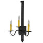 2nd Ave Lighting Primitive 15" 3 LT Wall Sconce in Costello Black Finish