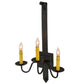2nd Ave Lighting Primitive 15" 3 LT Wall Sconce in Costello Black Finish