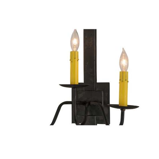 2nd Ave Lighting Primitive 15" 3 LT Wall Sconce in Costello Black Finish