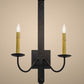 2nd Ave Lighting Primitive 15" Wide 2 LT Wall Sconce in Costello Black Finish