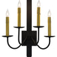 2nd Ave Lighting Primitive 16" Wide 4 Light Wall Sconce in Costello Black Finish