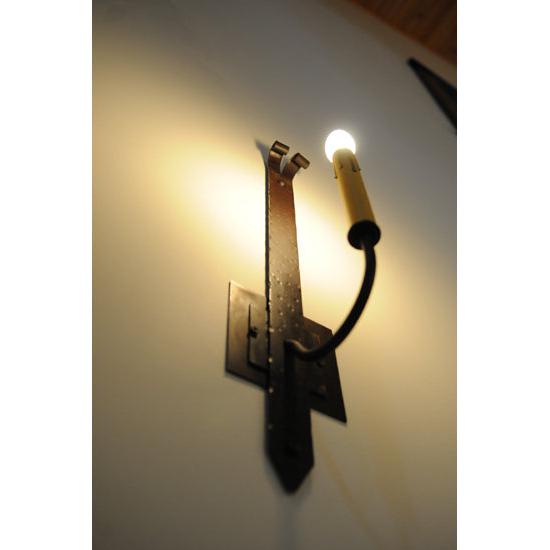 2nd Ave Lighting Primitive 3" Wide Hand Wrought Iron Wall Sconce