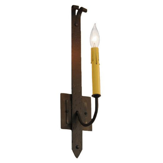 2nd Ave Lighting Primitive 3" Wide Hand Wrought Iron Wall Sconce