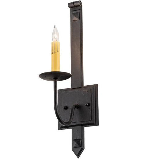 2nd Ave Lighting Primitive 5" Wide Wall Sconce in Costello Black Finish