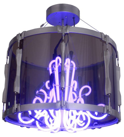 2nd Ave Lighting Purple Haze 26" Pendant in Nickel Finish