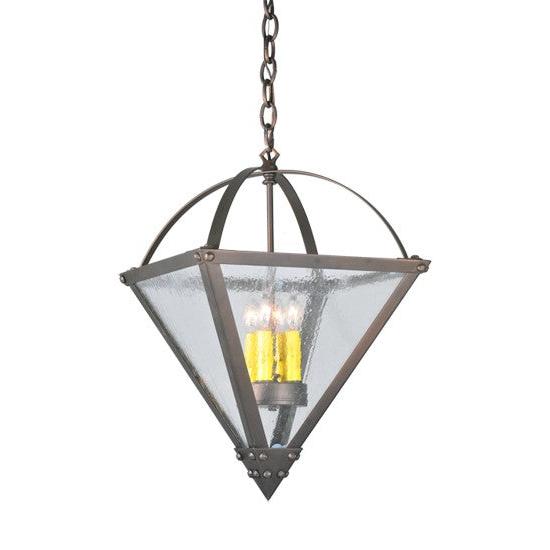 2nd Ave Lighting Pyramid 14" Sq Inverted Pendant In Mahogany Bronze