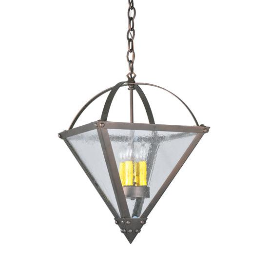 2nd Ave Lighting Pyramid 14" Sq Inverted Pendant In Mahogany Bronze