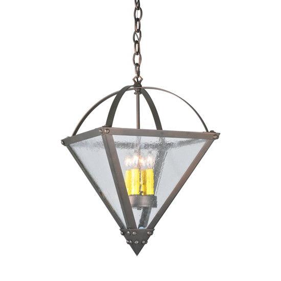 2nd Ave Lighting Pyramid 14" Sq Inverted Pendant In Mahogany Bronze