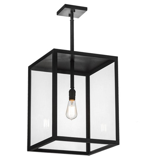2nd Ave Lighting Quadrato 14" Square Pendant in Textured Black Finish