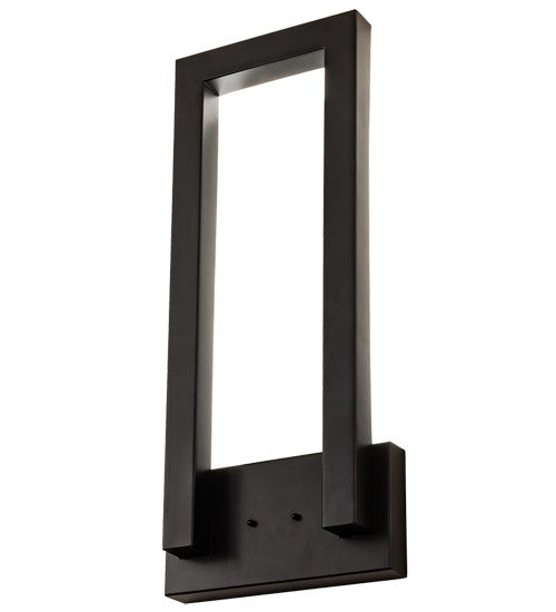 2nd Ave Lighting Quadrato 14" Wide Shadow Wall Sconce in Flat Black Finish