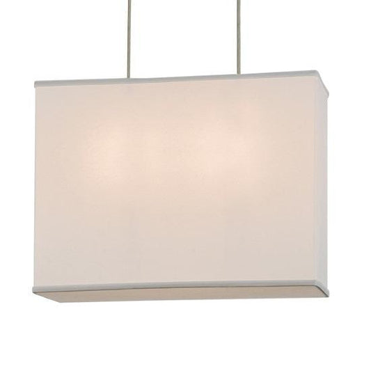 2nd Ave Lighting Quadrato 20" Oblong Pendant With Nickel Finish