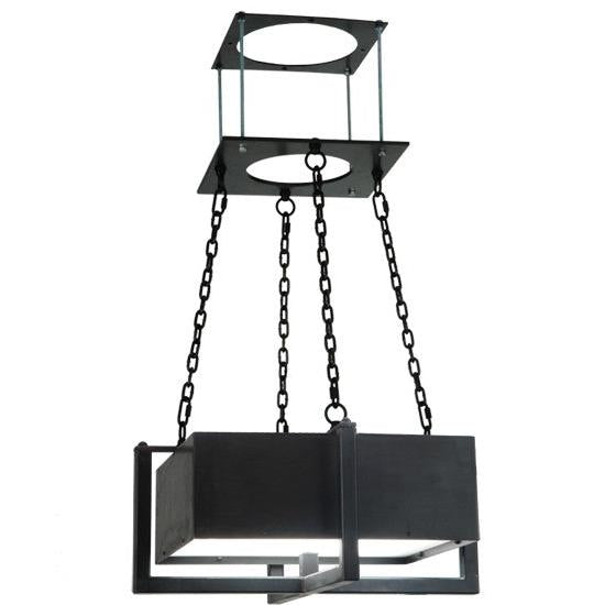 2nd Ave Lighting Quadrato 22" Brew Pendant in Natural Steel Finish