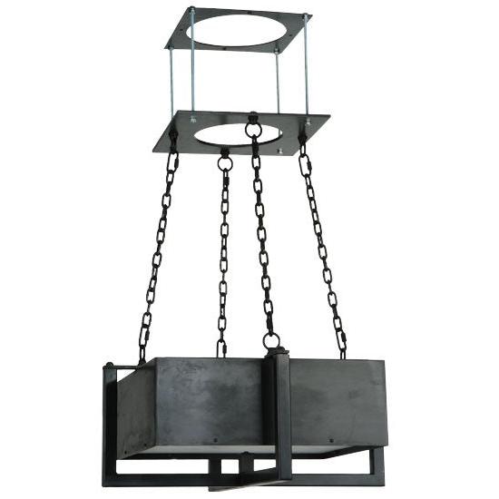 2nd Ave Lighting Quadrato 22" Brew Pendant in Natural Steel Finish