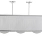 2nd Ave Lighting Quadrato 44" Long 3 LT Convex Oblong Pendant in Nickel Finish