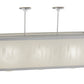 2nd Ave Lighting Quadrato 44" Long 3 LT Convex Oblong Pendant in Nickel Finish