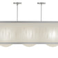 2nd Ave Lighting Quadrato 44" Long 3 LT Convex Oblong Pendant in Nickel Finish