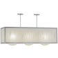 2nd Ave Lighting Quadrato 44" Long 3 LT Convex Oblong Pendant in Nickel Finish
