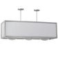2nd Ave Lighting Quadrato 44" Long 3 LT Convex Oblong Pendant in Satin Nickel